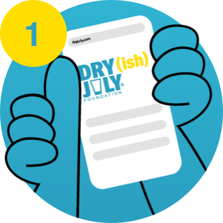 Dry July Step 1 - Sign-up to the challenge